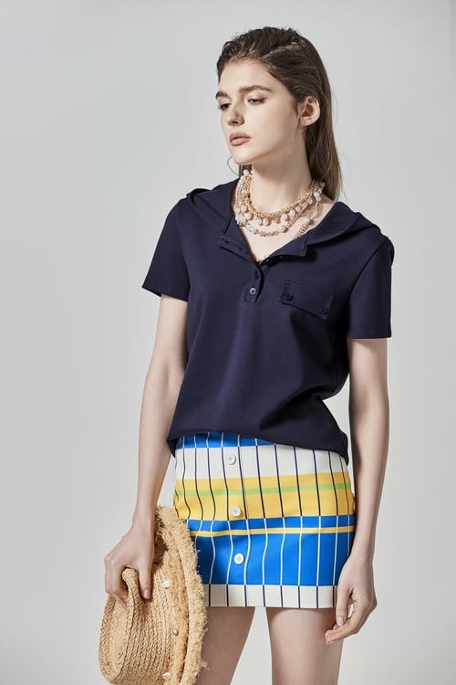 Colour Block Stripe Mini Skirt,Pencil skirts